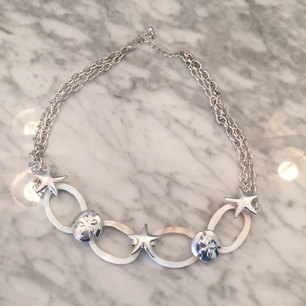 Silver sea life necklace